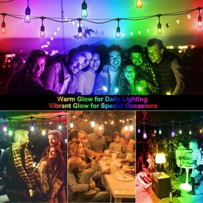 Διακόσμηση RGB S14 Led Holiday String Light Για Πολυχρωματικό LED Συχνότητα 50Hz/60Hz