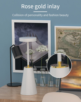 Μεταλλικό ABS Shade Touch Charging Smart Table Lamp με θολωτικό και ατμοσφαιρικό φωτισμό