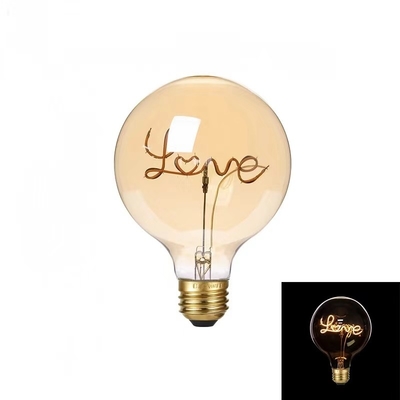 4W G125 σειρά Dimmable LED διακοσμητικό φως E27 βάση Διαφανές γυαλί κεχριμπάρι αγαπημένο