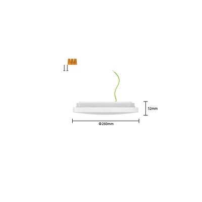 Μεσαίο 10 ιντσών LED Slim Puff Ceiling Light 15W 5CCT CL-F1015 με διάρκεια ζωής 50000 ωρών