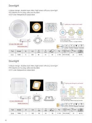 100lm/w 3-Step 2700K-6500K εσωτερικό φωτισμό Muare Recesseini Track Wall Washer Σφωτισμός Led Downlight Οροφή Recessed Cob Down Light
