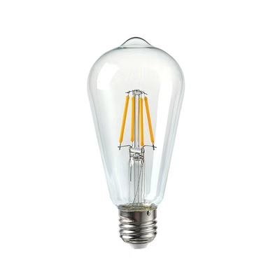 Εφαρμογές φωτισμού κατοικιών ST64 E26 7W 800LM Dim LED Filament Bulb 3000K 120V/60Hz