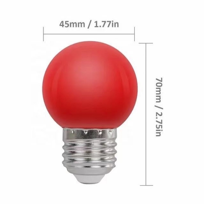 LED G45 Globe Χριστουγεννιάτικα φώτα 1W Χρωματιστή Νύχτα Μίνι Edison E26 15W ισοδύναμο κόκκινο λαμπτήρα