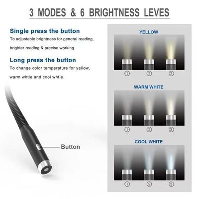 Λιθιοηλεκτρική μπαταρία Led φορητό ευέλικτο λαιμό κρεμασμένο βιβλίο φως για άνετη ανάγνωση