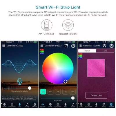 5m 10m 15m εσωτερικά και εξωτερικά Bluetooth/Wifi τηλεχειριστήρια έξυπνα φώτα λωρίδας