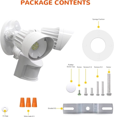 Διάρκεια ζωής 20W IP65 Λευκό φως LED αισθητήρα κίνησης για εξωτερικό φωτισμό