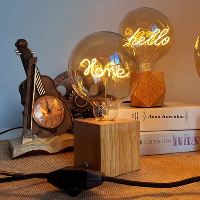 2700K GLOBE LED λαμπτήρας με νήμα 4W Διαυγές γυαλί Άμπερ G80/95 Σειρά Αμβλύς λαμπτήρας Edison