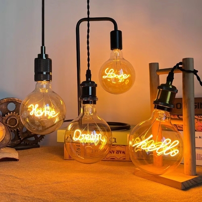 80 Ra Clear Amber G125 Series Dimmable LED Filament Bulb Manual Button Switch Mode 4W Ηλεκτρονικό ρεύμα