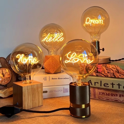 80 Ra Clear Amber G125 Series Dimmable LED Filament Bulb Manual Button Switch Mode 4W Ηλεκτρονικό ρεύμα