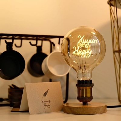 2700K E27 Βάση 4W G80/95/125 Σειρά Δοκιμαστικό LED Διακοσμητικό Edison Bulb Διαφανές γυαλί κεχριμπάρι