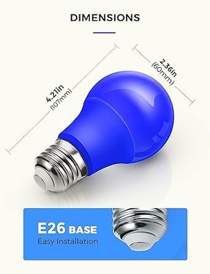 Μπλε λαμπτήρας LED A19 9W E26 μη διαστρέβλωτος για εξωτερικό χριστουγεννιάτικο φωτισμό και σχεδιασμό κυκλωμάτων