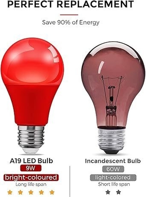 Ε26 Κόκκινη λάμπα LED A19 9W για την Ημέρα του Αγίου Βαλεντίνου Διακόσμηση εσωτερικής βεράντας για το Χριστούγεννα