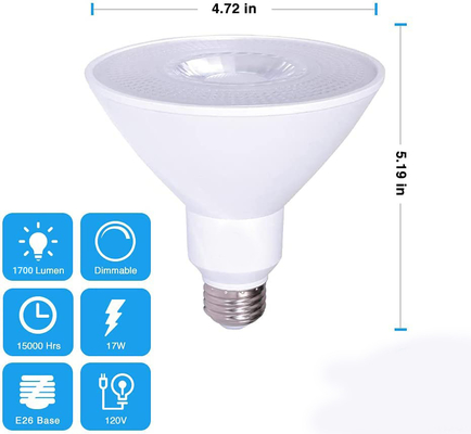 Δύναμη 6 Μετρητής Ψυχρό λευκό E26 5000K LED προβολέας προβολέας λαμπτήρα για εξωτερικό φωτισμό
