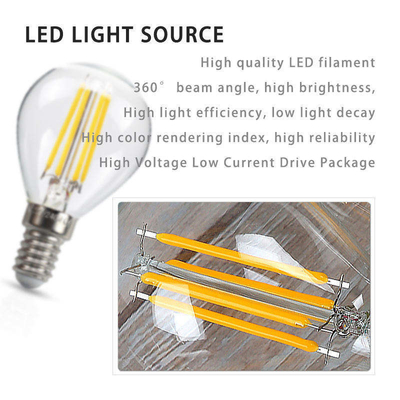 ETL C35 E11 Globe LED λαμπτήρας πυράκτωσης 4W 120C Δυσκολεύεται να μειωθεί για το σχεδιασμό φωτισμού και κυκλωμάτων