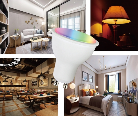 CE UKCA Πιστοποιημένο 5W 120D Smart Wifi APP Voice Control GU10/MR16 LED Spot Light Hotel