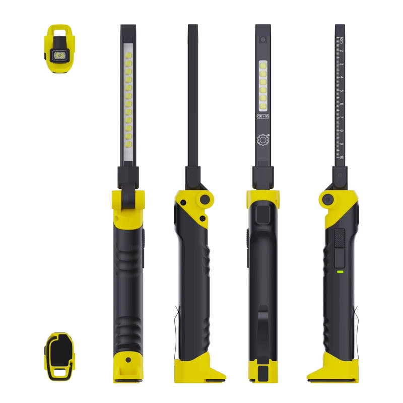 4500K Θερμοκρασία χρώματος CRI 95 LED Hook Magnet Flashlight USB επαναφορτιζόμενο φωτιστικό