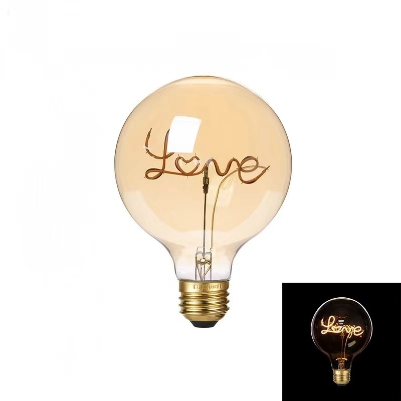 4W G125 σειρά Dimmable LED διακοσμητικό φως E27 βάση Διαφανές γυαλί κεχριμπάρι αγαπημένο