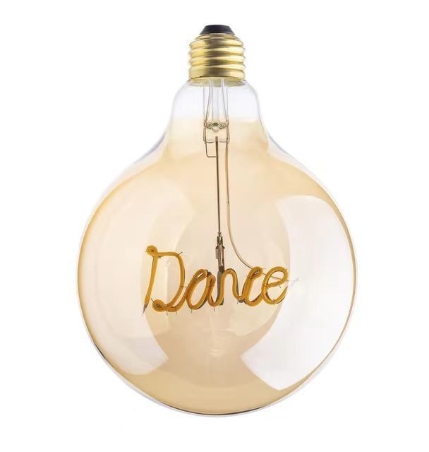 2700K GLOBE LED λαμπτήρας με νήμα 4W Διαυγές γυαλί Άμπερ G80/95 Σειρά Αμβλύς λαμπτήρας Edison