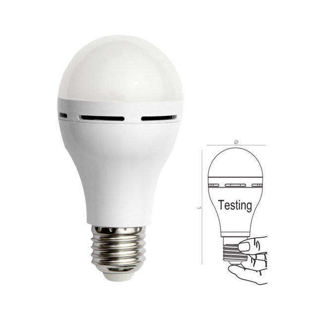Επαναφορτιζόμενο λαμπτήρα LED 7w E27 B22 για φωτισμό έκτακτης ανάγκης σε 6000K