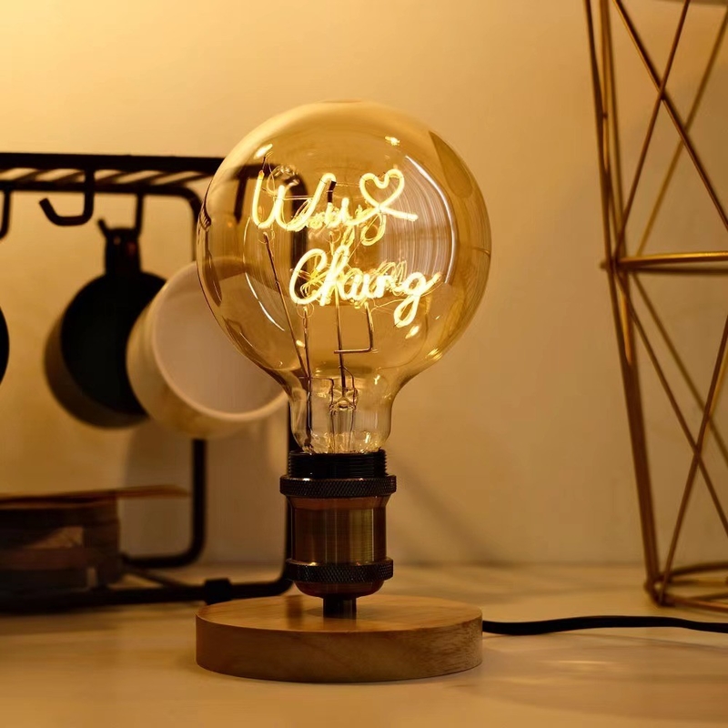 Ξενοδοχείο LED λαμπτήρας πυράκτωσης 4W G125 σειρά Dimmable γυαλί Διαφανή Αμπερό βάση Edison λαμπτήρας