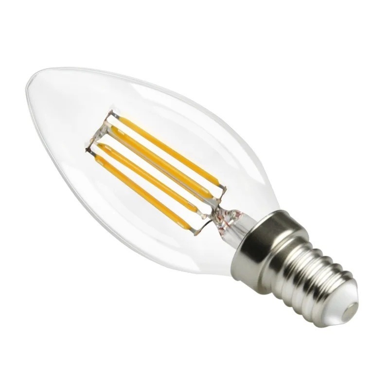 ETL C35 E11 LED λαμπτήρας πυράκτωσης 4W 120C Dimmable 500lm 0,06kg για εξοικονόμηση ενέργειας